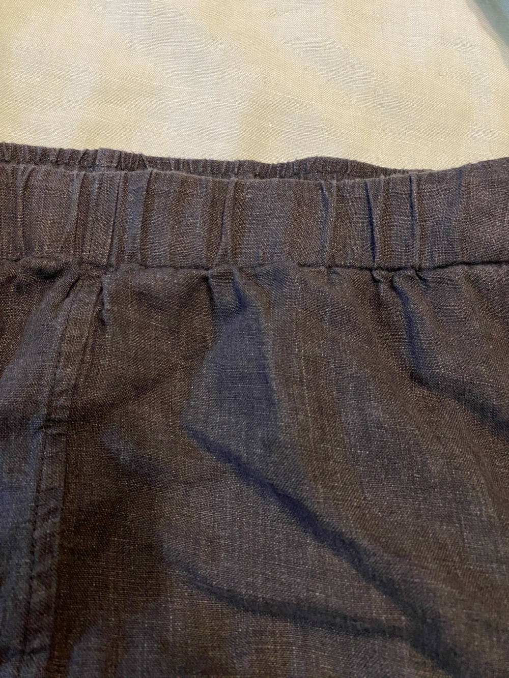 Eileen Fisher graphite grey 100% organic linen Délavé cargo skirt - Picture 8 of 11